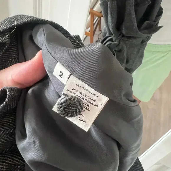 952 Ulla Johnson Paper Bag Leo Wool Belted Mini Skirt Size 2 Color Grey - Picture 9 of 9